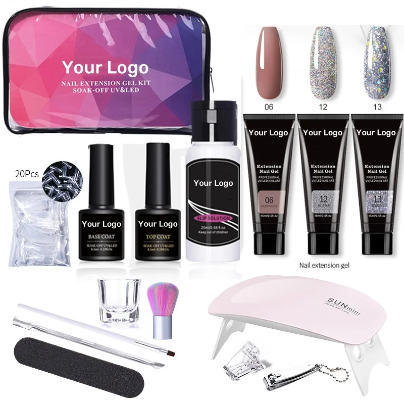 Nail Supplies Beauty Products Wholesale Hema Free 15ML Nail Polish Gel Enamel UV Poly Acrylic Gel Kit Set