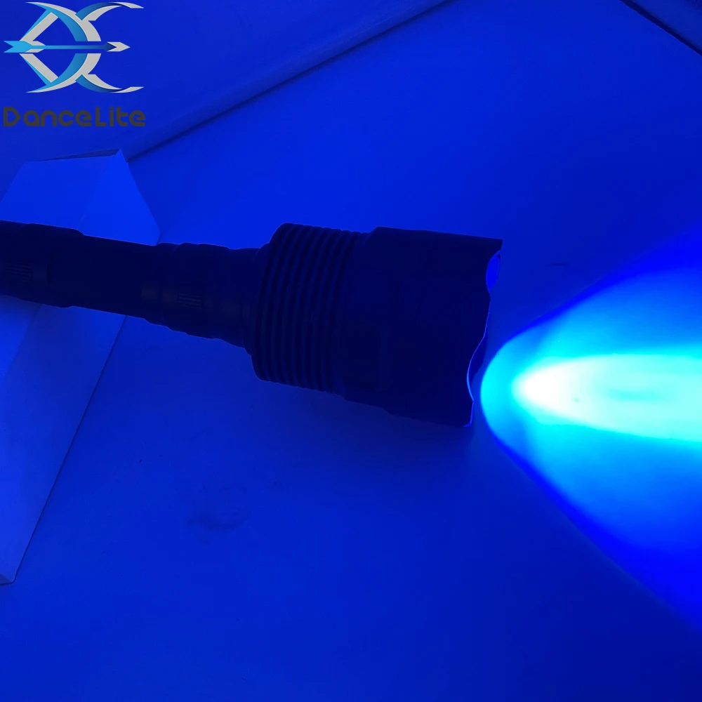 Super Powerful OEM 30W 3LEDs 3*UV 365nm LED Flashlight Professional Grade Ultraviolet Torch Lantern (Black Filter)