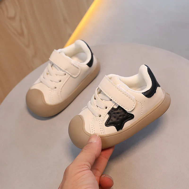 Spring and autumn baby girls fashion cute star leisure toddler shoes baby boys non-slip breathable functional sports shoes