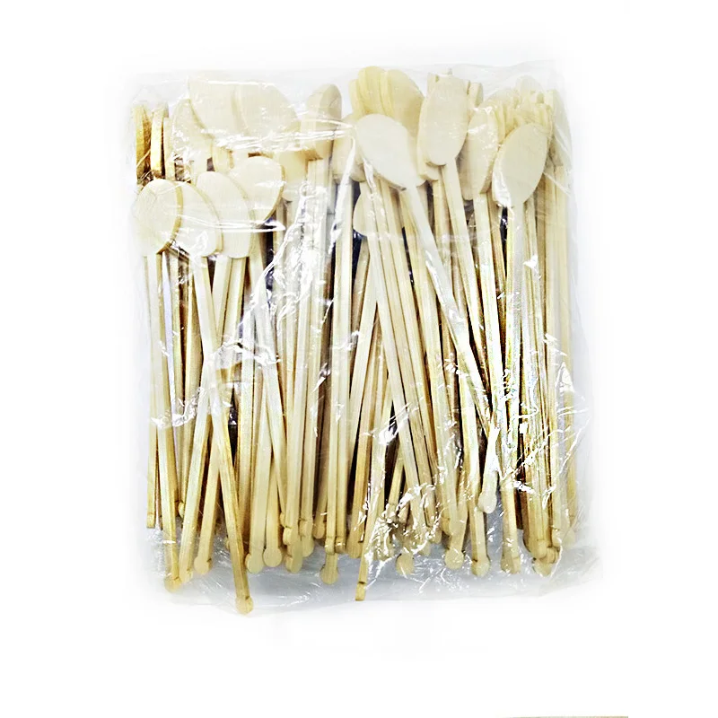 Disposable Bamboo Cocktail Stick knot pick colored heart bamboo swizzle stirrer picks