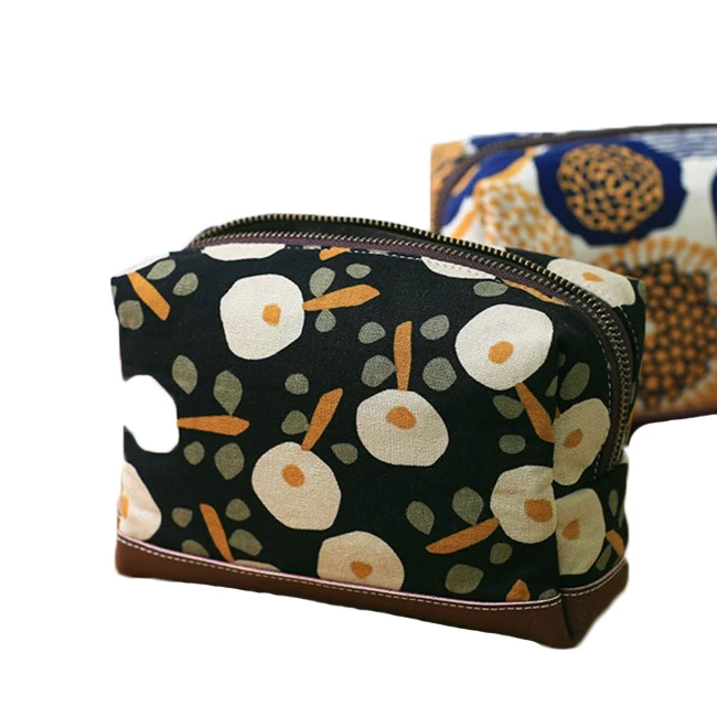 golden supplier ins eco-friendly cotton jute zipper sublimation cosmetic bags simple clutch toiletry bags for women female