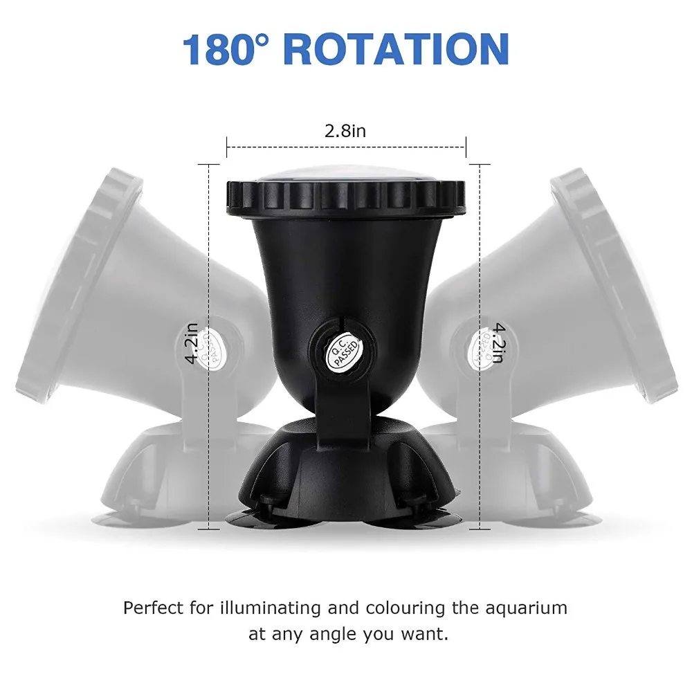 Garden Aquarium Spotlight Waterproof IP68 12v LED Underwater Light For Landscape Garden Pool Aquarium Fish Tank