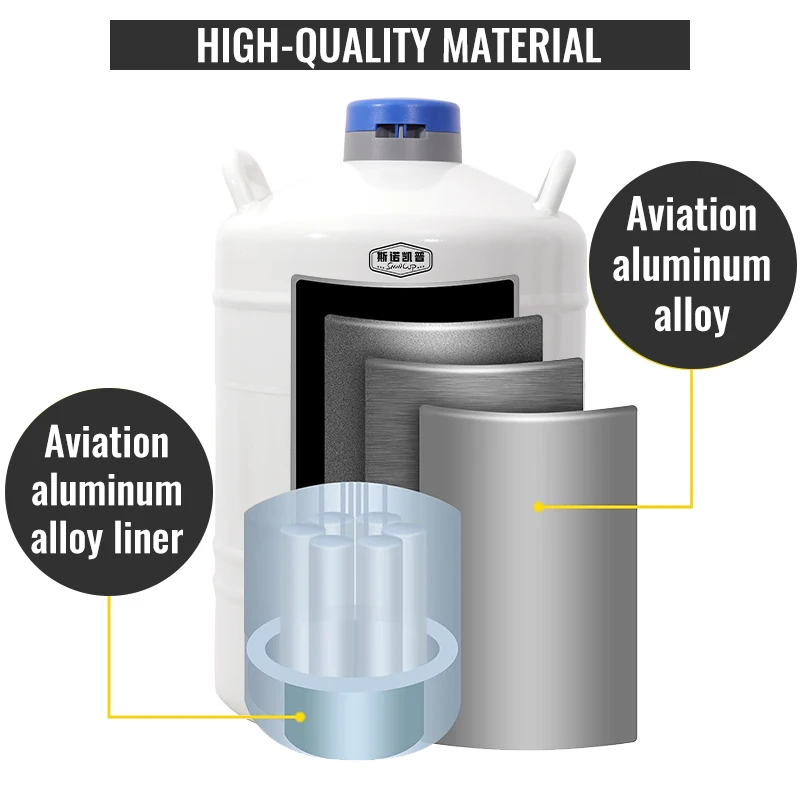 SNOWCOP 1L-50L Liquid Nitrogen Tank Cryogenic Storage Cells Liquid Nitrogen Storage Tank For Laboratory