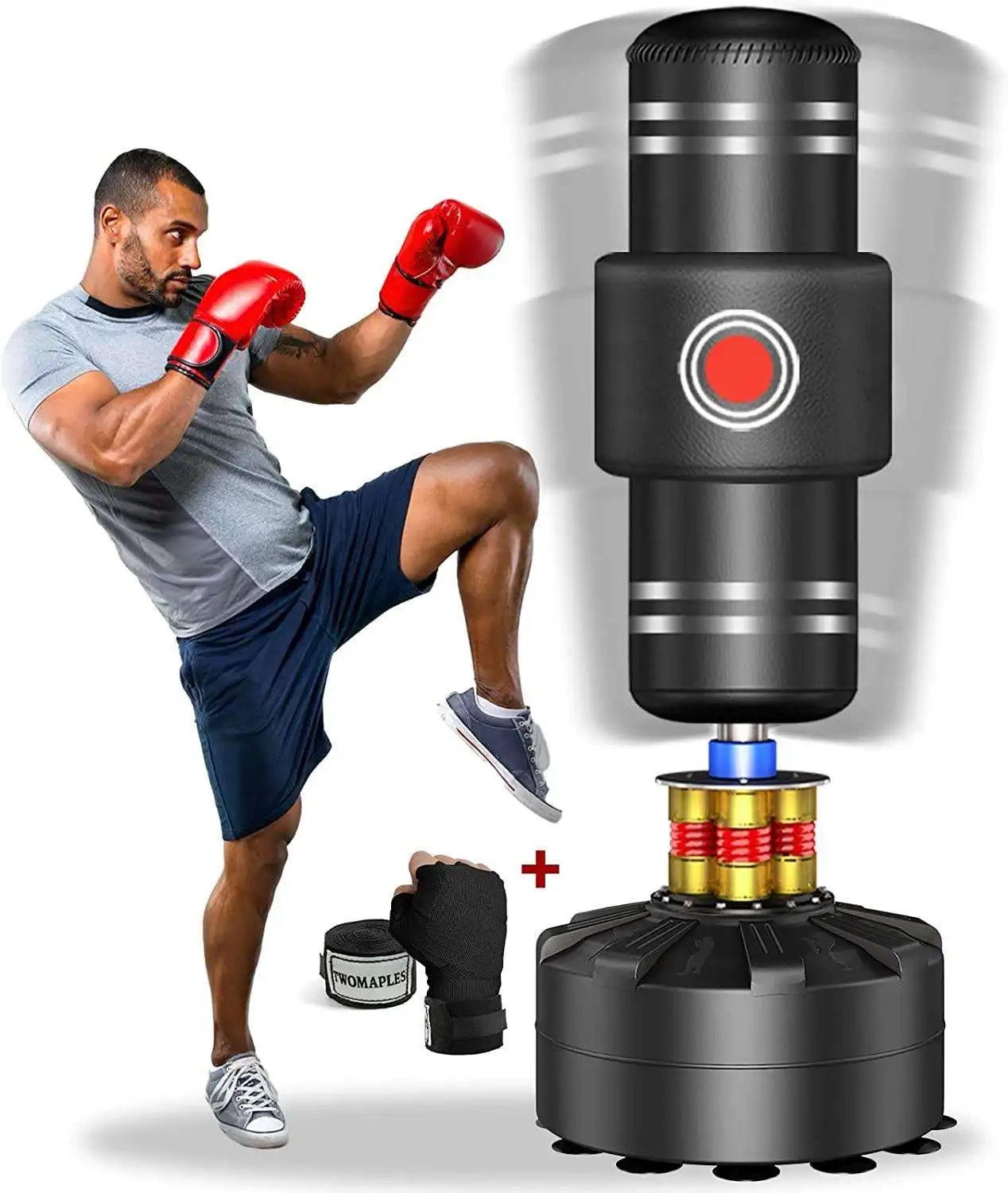 Cheap Modern Kicking Boxing bag Heavy Punching bags Man Standing Bag Dummy boxing training