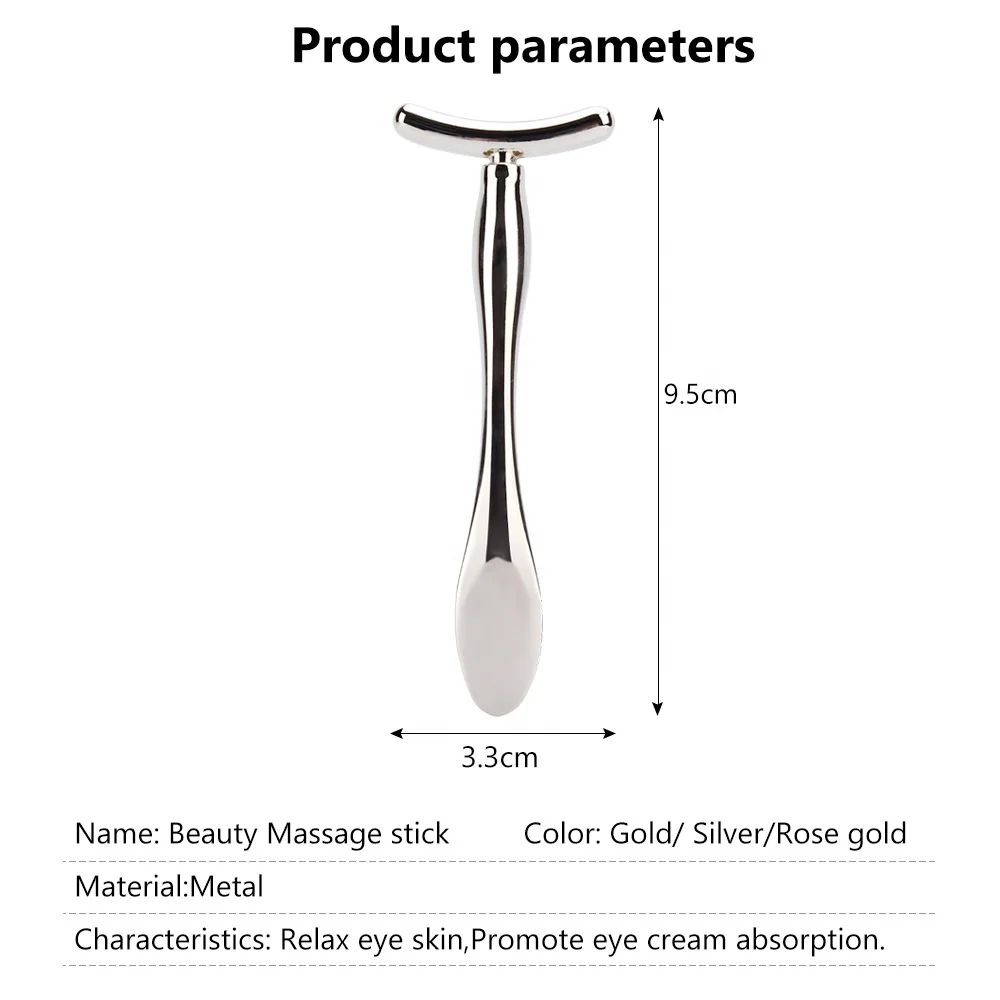 Eye Cream Mixing Spatula Scoop Face Lift Anti Wrinkle Eye Massager Stick Alloy Metal Facial Mask Eye Cream Facial Cream Scoop
