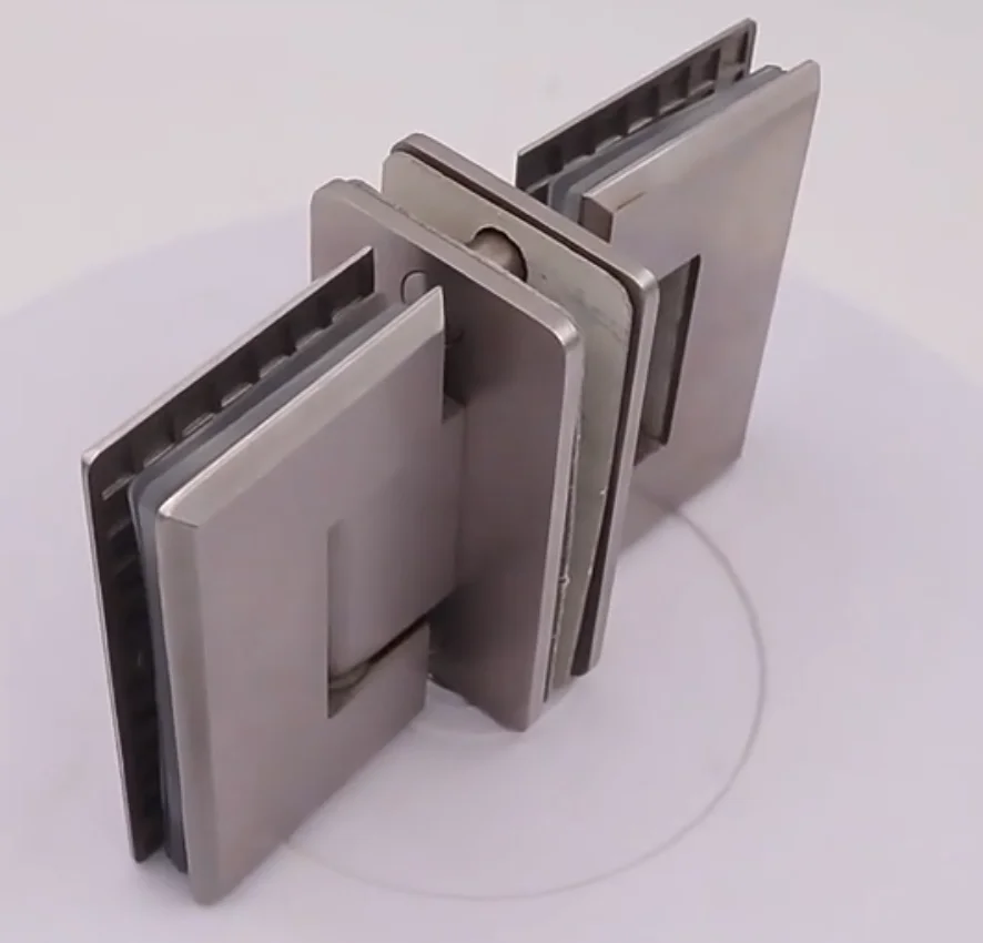 High Quality Glass Panel Clamp Fittings Holder Bathroom Clamp Double Open Shower Glass Door Hinge