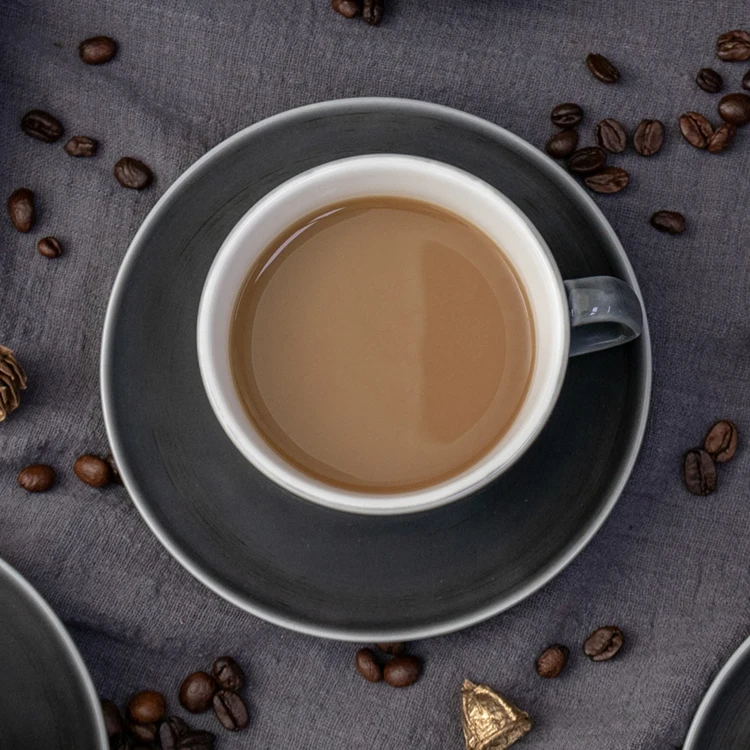 wholesale custom black unique novelty fine porcelain espresso cup and saucer