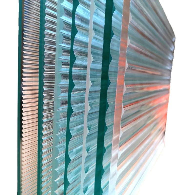 Glass Supplier Wholesale 3mm 4mm 5mm 6mm 8mm 10mm 12mm textured pattern glass flute ribbed glass sheet