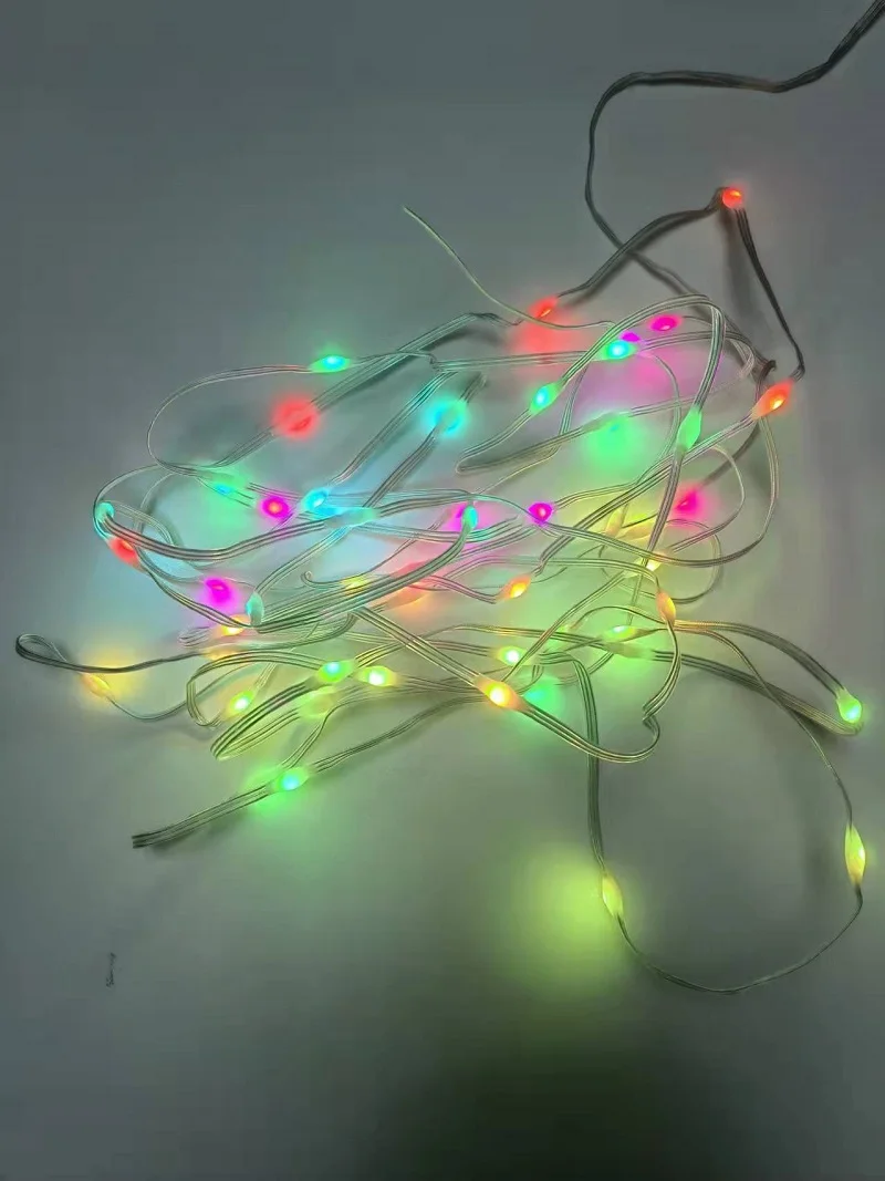 1000ct lights WS2812B LED string light DC5V input RGB addressable full color IP65 3D 360 degree light-emitting led string