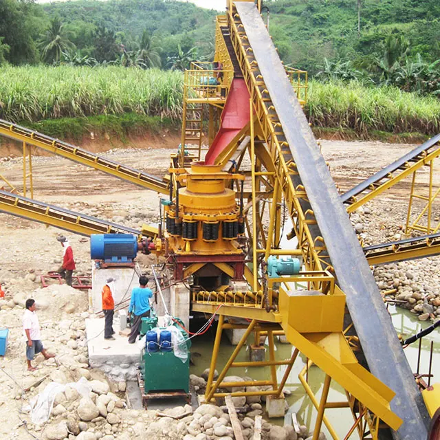 Secondary crushing machine 150t low price rock spring cone crusher PYB1200 spring cone crusher for river stone crushing