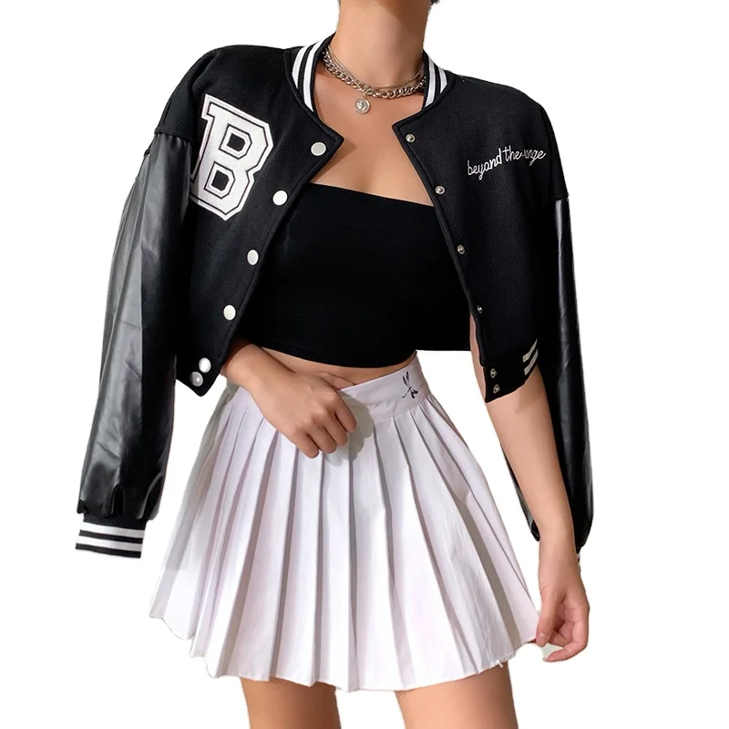 Black Color used jacket hot women short jacket Sexy women jackets and coats 2021 with stand collar