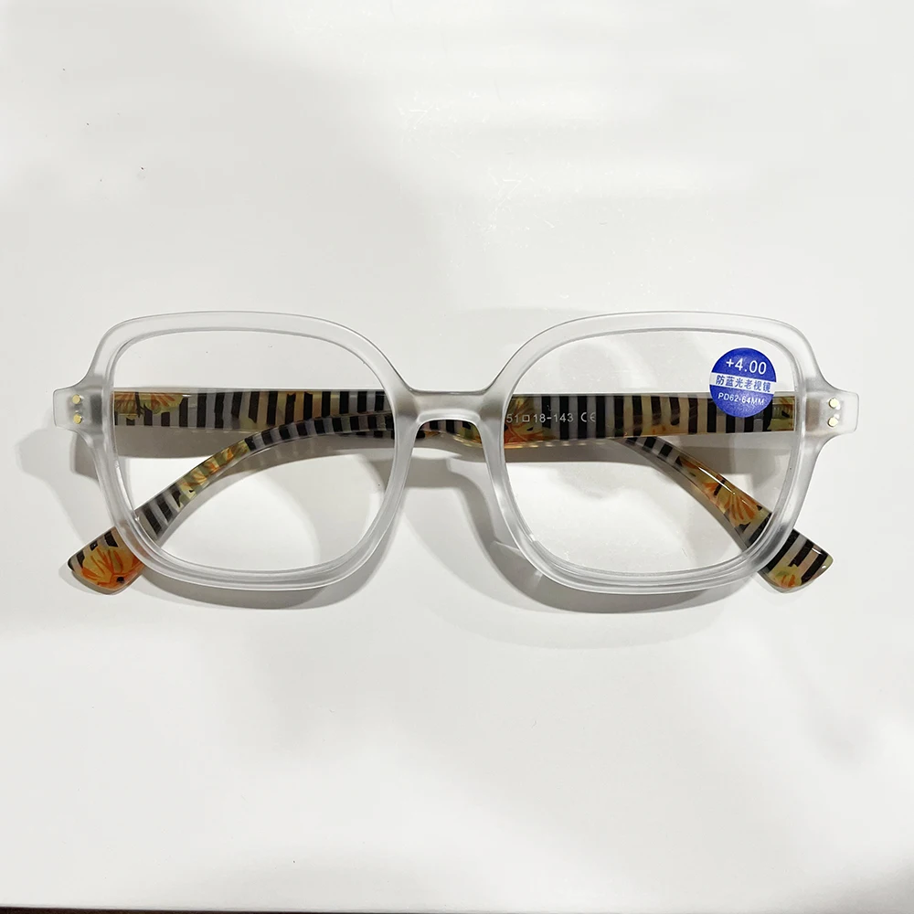 UV400 Unisex Custom Logo Classic Square Frames Reading Glasses Anti Blue Light Blocking Glasses
