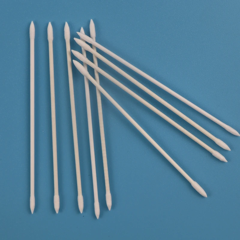 100pcs Biodegradable Paper Stick 2.2mm Micro Pointed Qtips Cotton Swab for Makeup Cleaning