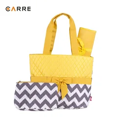 cotton tote mother baby chevron quilted diaper bags