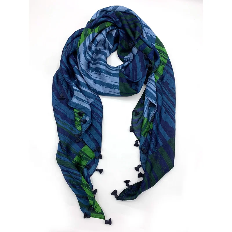 Classic Luxury Silk Scarf Large Scarves Ladies Silk Square Tassel Scarf Women Silk