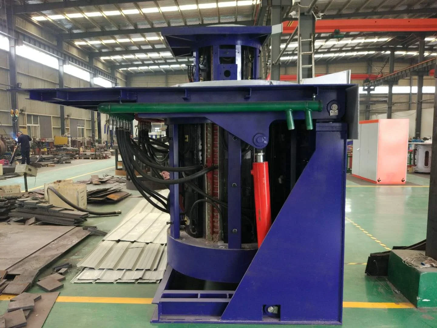 Hongteng 100kg 500kg 1T 2T 5t KGPS metal scrap melting steel copper iron aluminum Induction industrial Furnace for sale