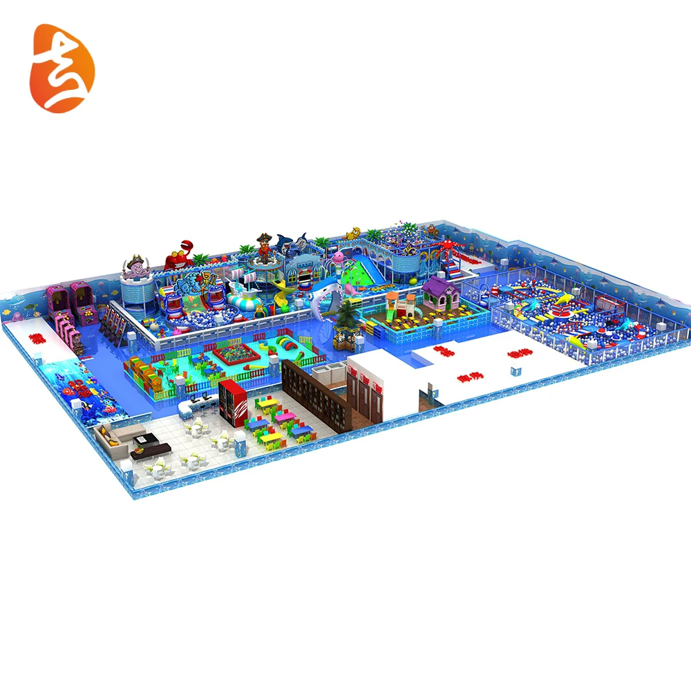 2022 New design amusement park kids soft play equipment indoor playground with Rope Course