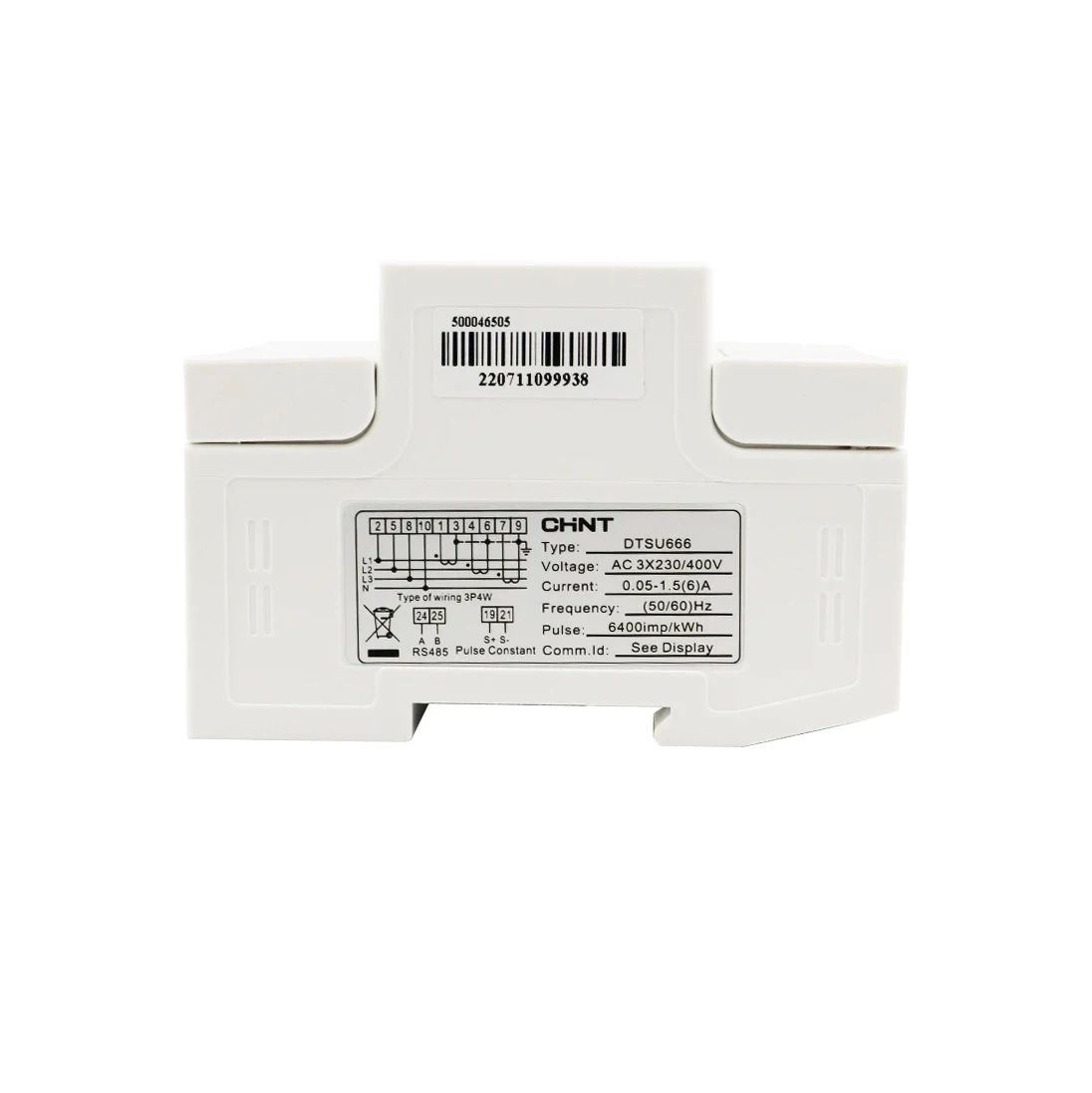Low Power Consumption Three Phase 100A DTSU666 Smart Electric Meter Smart Power Sensor