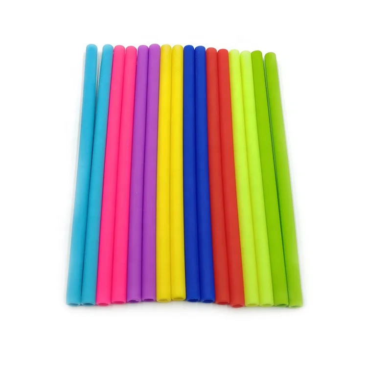 Wholesale Eco Friendly 250*11*8.5mm Drinking Silicone Straw