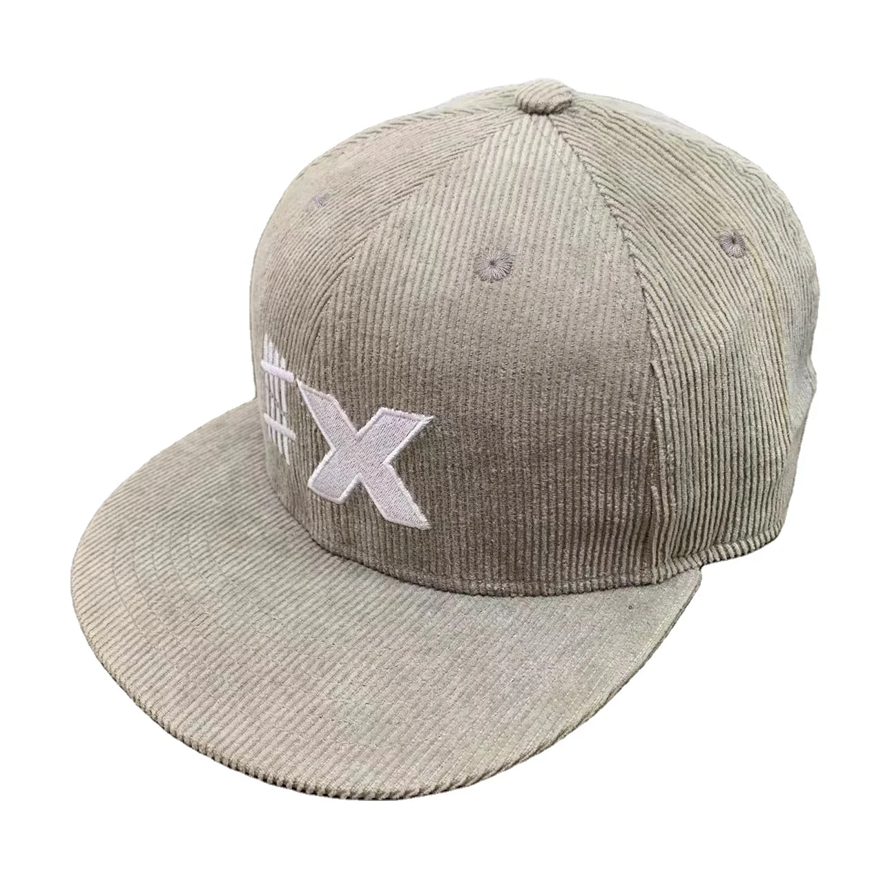 High Quality Wholesale Classic Custom Embroidery Logo 6 Panel Unisex Tan Corduroy Cap Plain Corduroy Snapback Hat Gorras