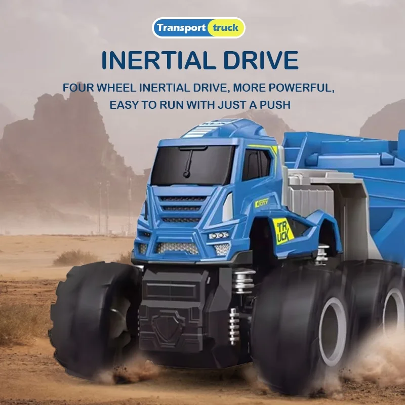 JinYing New arrival space transport trailer truck toys model inertia diecast metal truck 4wd transport diecast toy vehicle truck