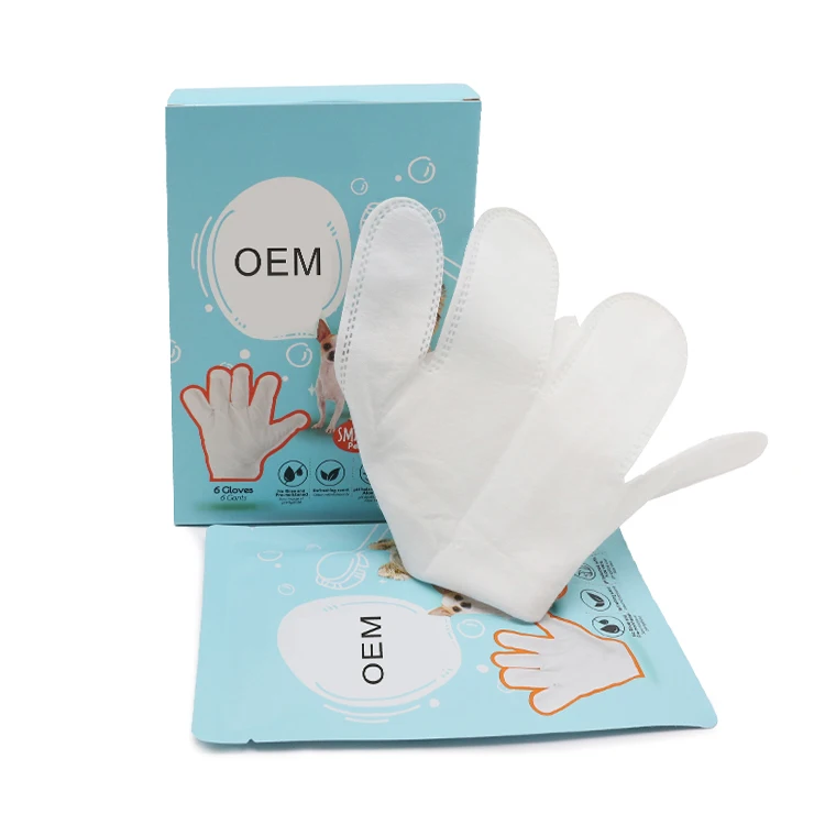 Dogs cat pet cleaning grooming brushes gloves Pet free wash non woven cleaning glove