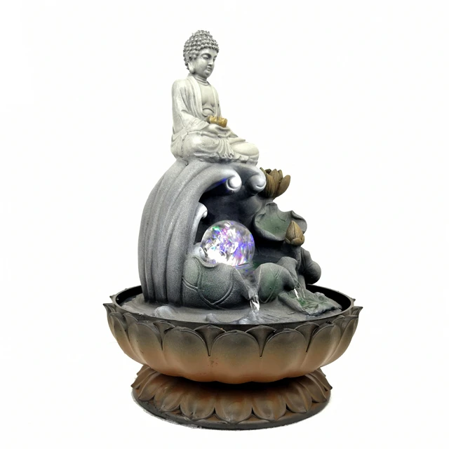 Home decoration indoor rain statue water fountain small sculpture for home table top