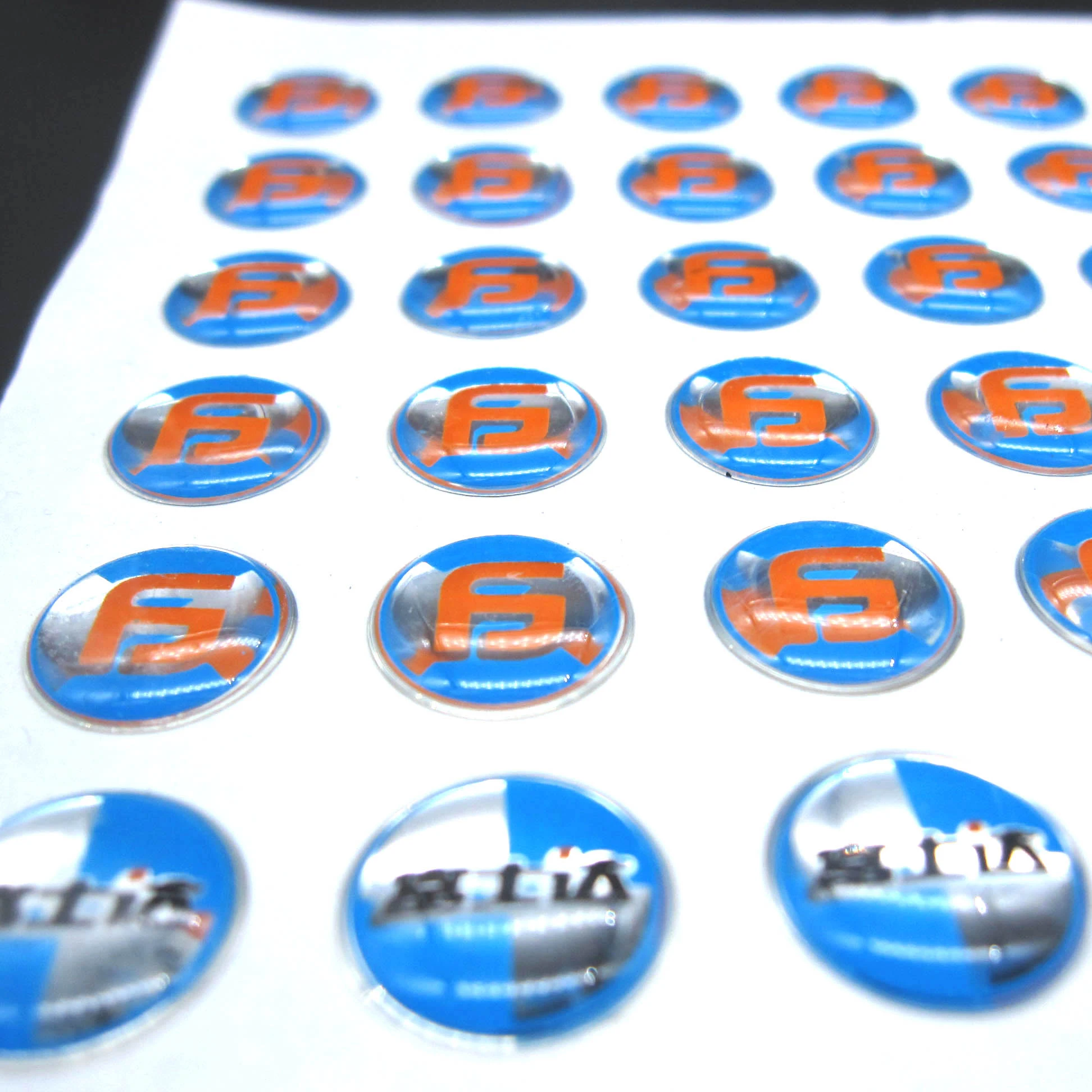 Custom PVC Glue Adhesive 3D Epoxy Dome Resin Logo Sticker Clear Label Stickers Printing