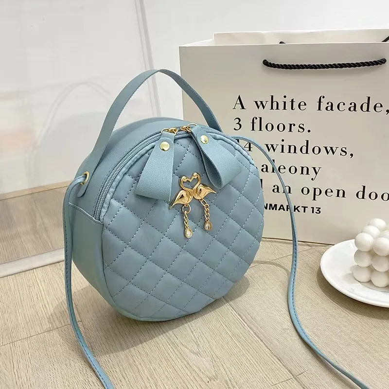 New small round bag handbag 2023 ladies bag female foreign trade wholesale diamond bag embroidered women girls beauty round