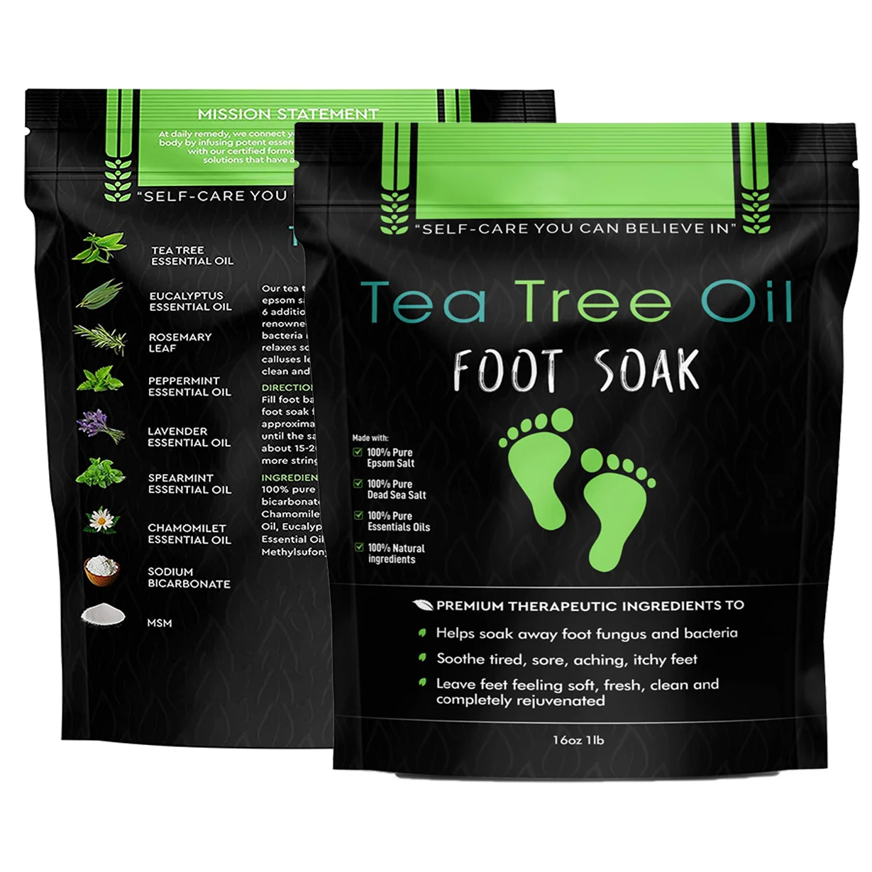 Tea Tree Oil Foot Soak With Epsom Salt For Foot  Soothing Detox Foot Salt
