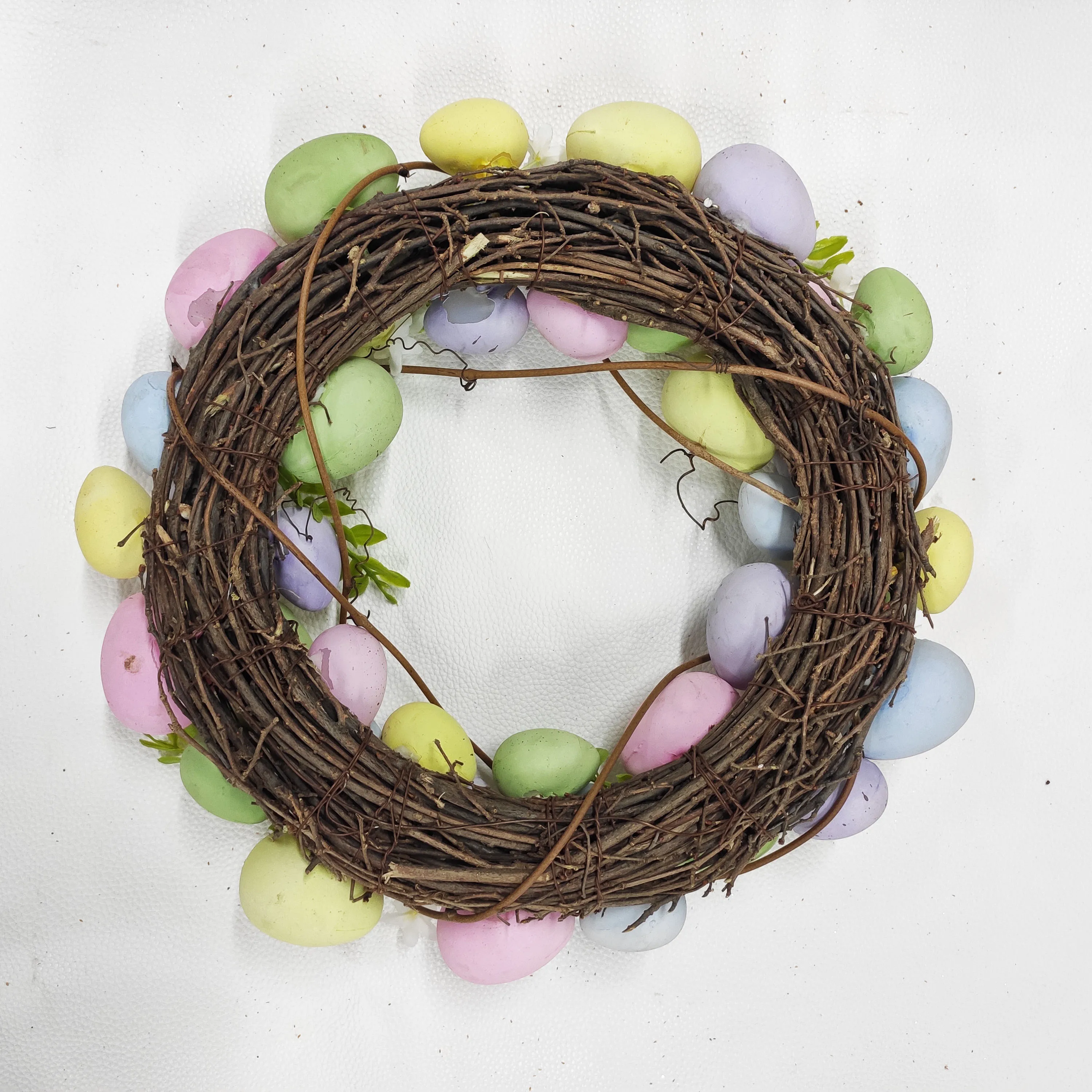 2020 hot easter colorful egg wreath for holiday decoration