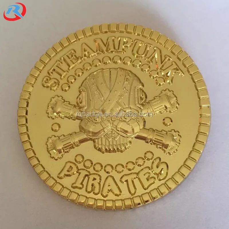 custom own logo engraved brass blank challenge coin