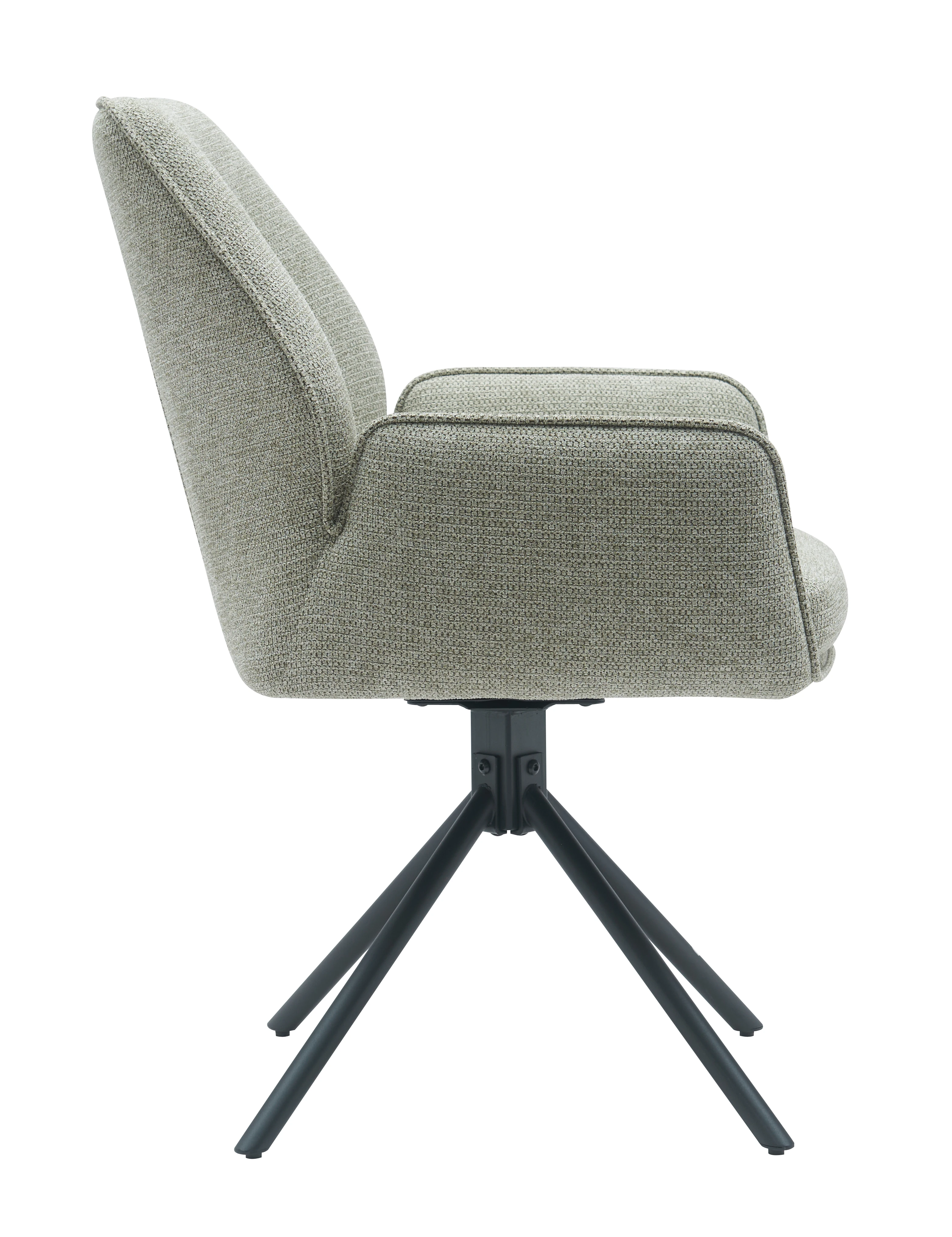 Modern Design Teddy Velvet Dining Chair with Swivel Base Soft Seat and Arms PC Material for School or Restaurant Use