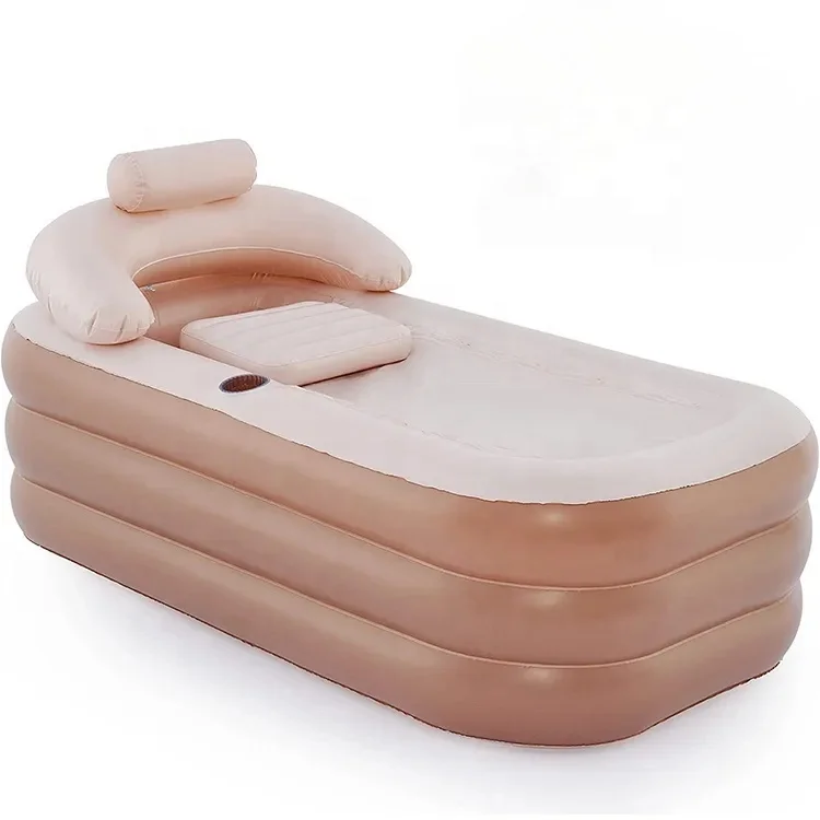 Folding Bath Tub for Adults 160cm PVC Inflatable Bathtub with Electric Air Pump