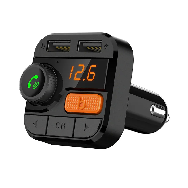 Classic style fm transmitters dual SUB charging at the same time QC3.0 quick charge car charger car mp3 player car kit
