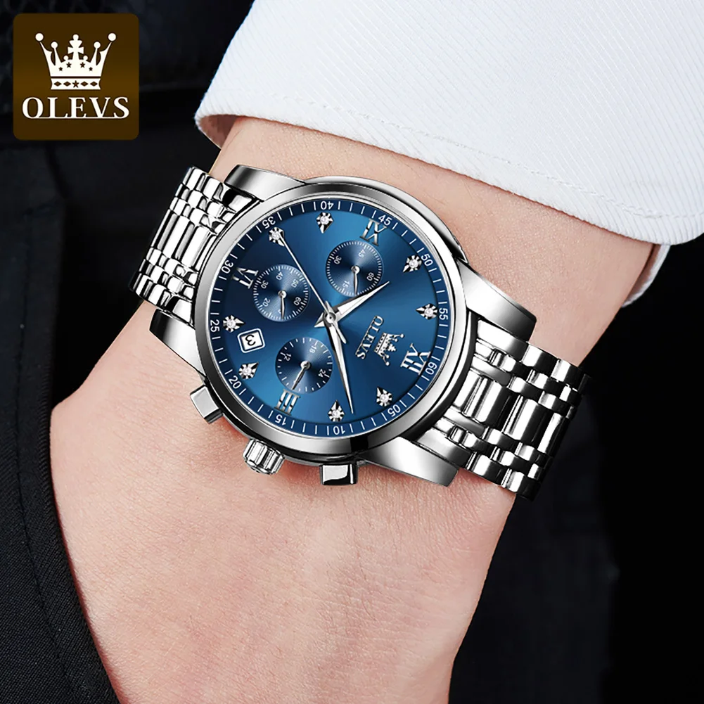 Wholesale Wrist Watch 2858 Olevs Fashion German Waterproof Man Quartz Watch Luxury Classic Mens Watch