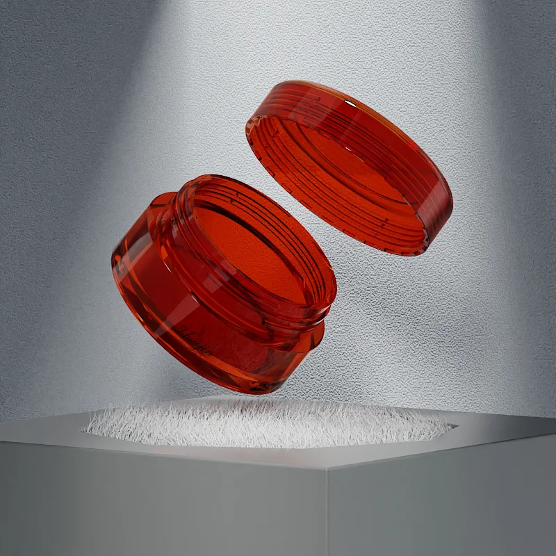 5g Empty packaging jar frosted clear round shape cosmetic plastic concentrate with cap