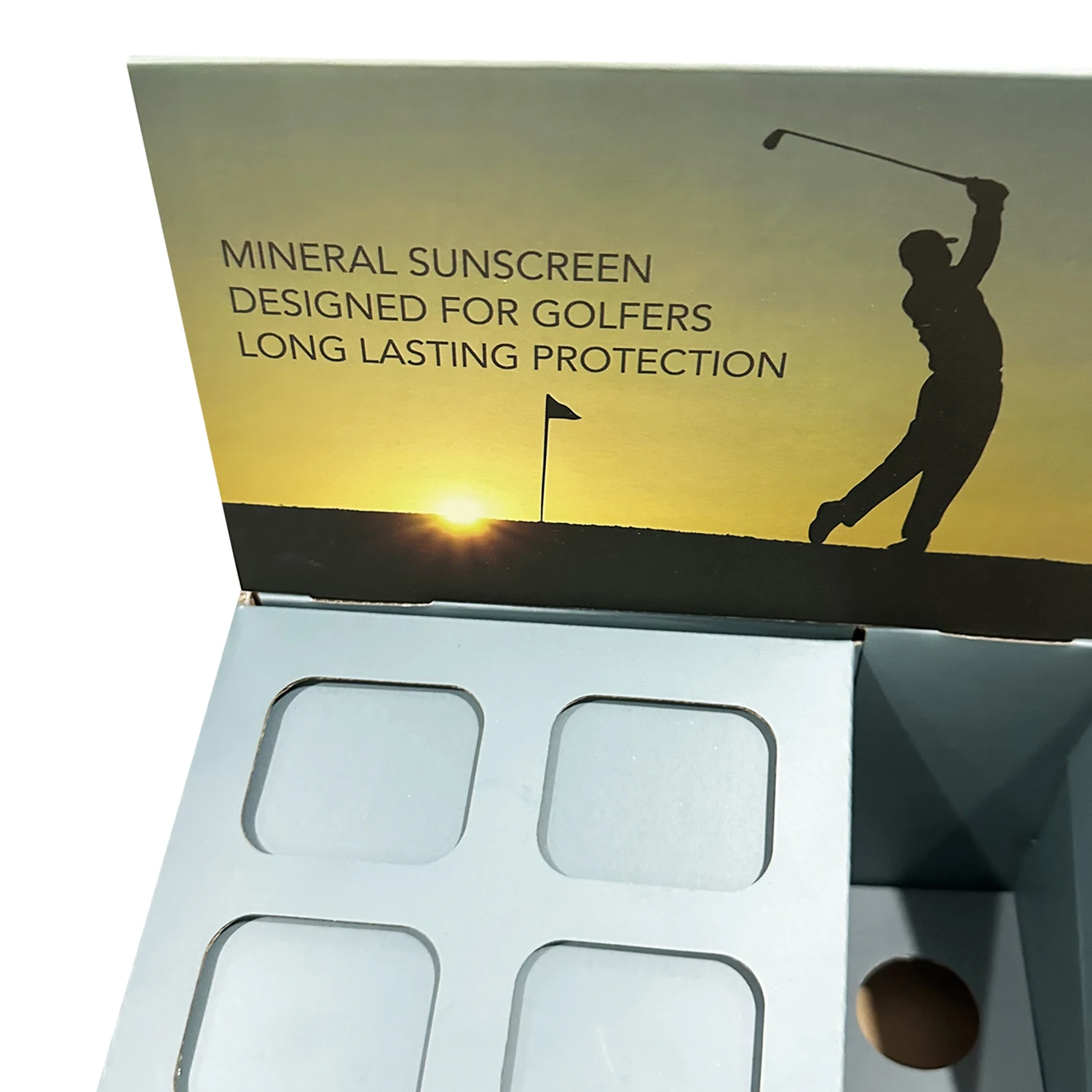 Corrugated PDQ Display Box Cardboard Table Countertop Stand Sunscreen Counter Display