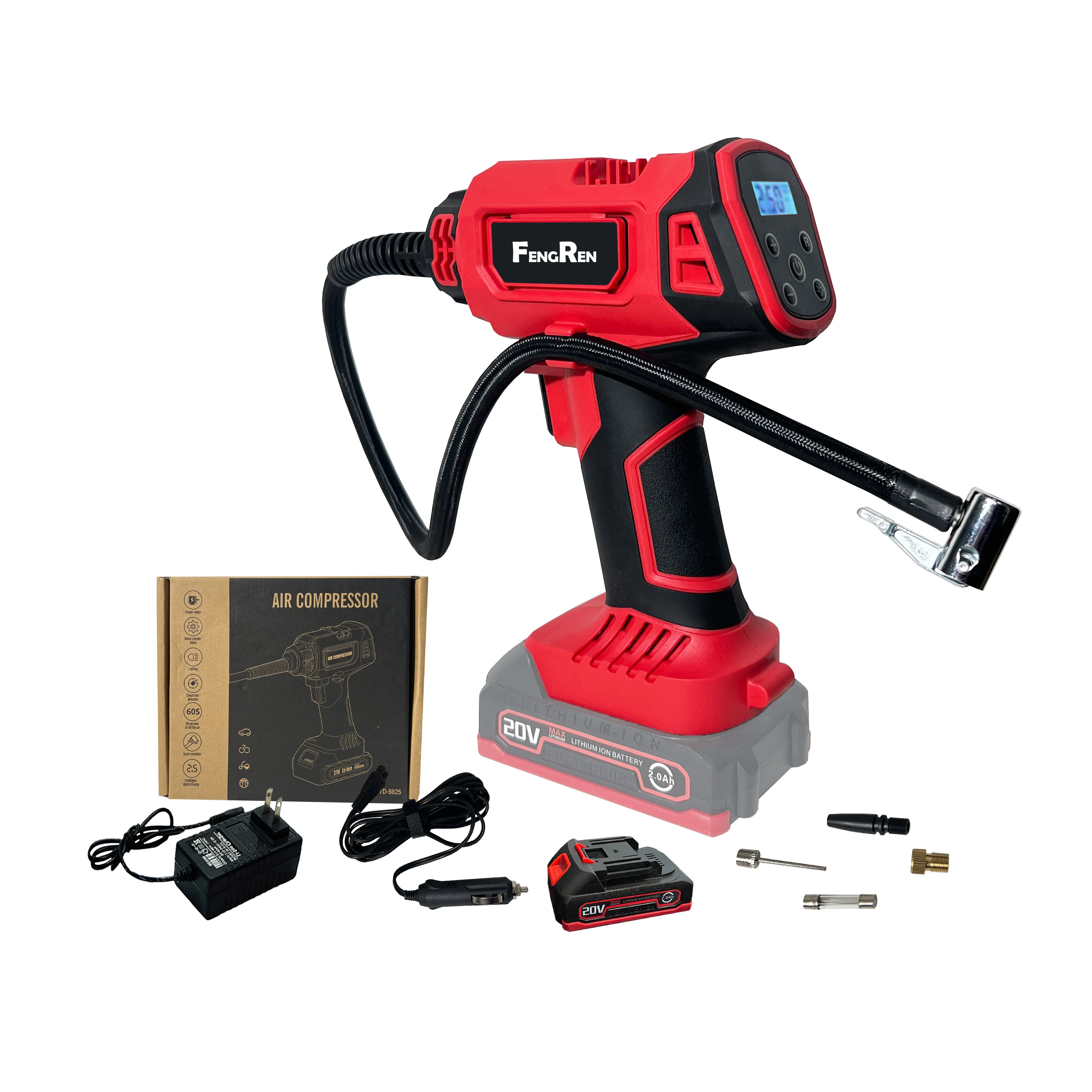 Portable Cordless Air Compressor Car Tire Pump Inflators Electric Inflator Pump