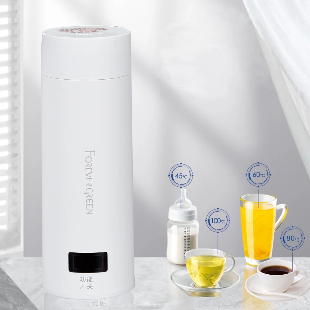 Double Layer Mini Temperature Control Portable cup Travel Kettles Electric Thermo Wide Voltage 100-240V