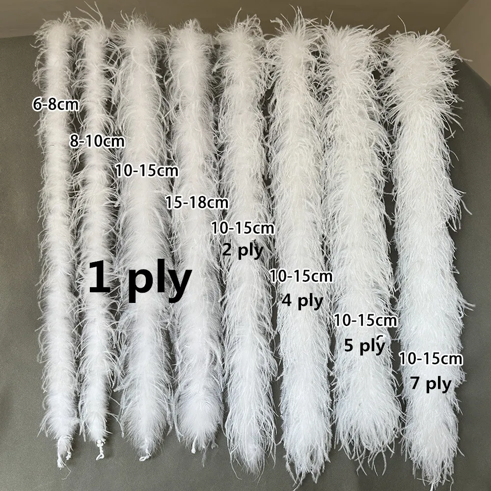 2  3 4 5  6 7 ply 8 ply Colorful ostrich feather boa feather strip neck scarf MARABOU BOA for wedding party