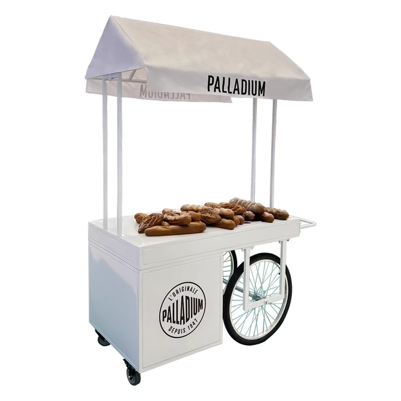 Manufacturer Custom Wholesale Movable Promotional Vehicle Outdoor Commercial Coffee Cart with Umbrella