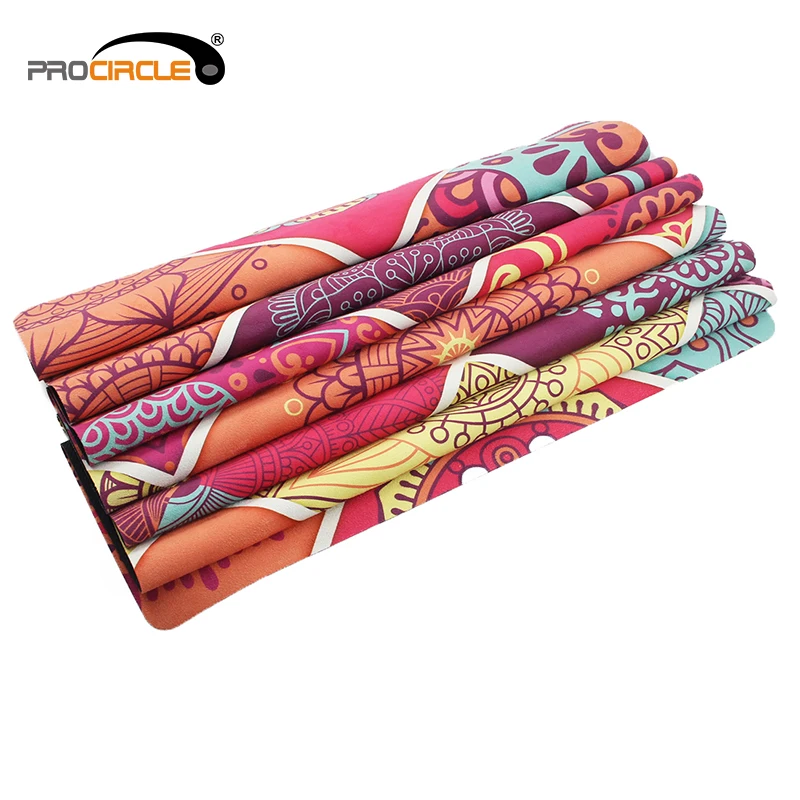 Foldable Suede Natural Rubber Yoga Mat