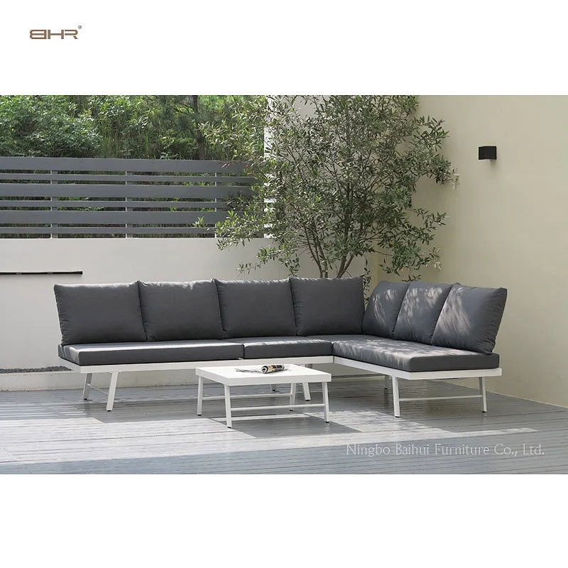 BHR Magical Outdoor Garden Sofa Variable Combination 1 set transformed into 7 sets of aluminum frame waterproof fabric 3 pieces