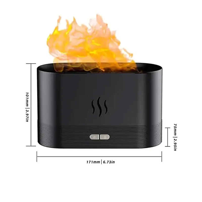 Beeman 3d Flame Air Diffuser Flame Humidifier Usb Desktop Candle Light Aroma Diffuser With Night Light Aroma Diffuser