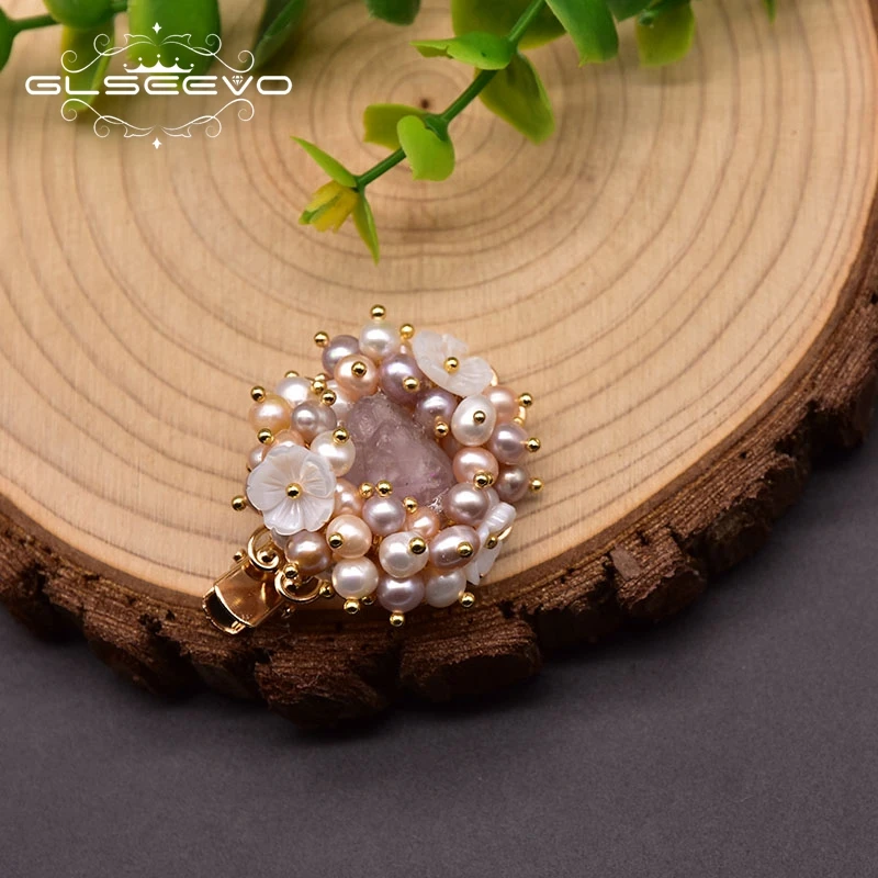 Natural Freshwater Pearl Hairpin Woman Couple Dating Natural Shell Flower Crystal Fashion Hair Accessories