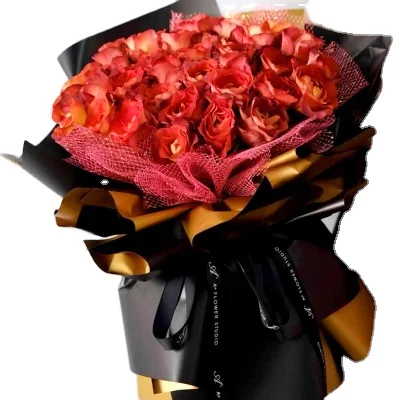 Однотонная пластиковая Водонепроницаемая двухсторонняя Водонепроницаемая оберточная бумага для цветов