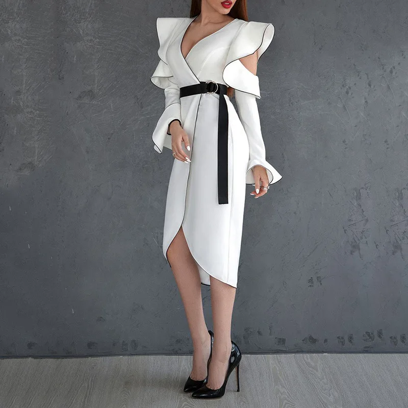 New Summer Women Casual Dresses Sexy V-neck slim dress dress skirt