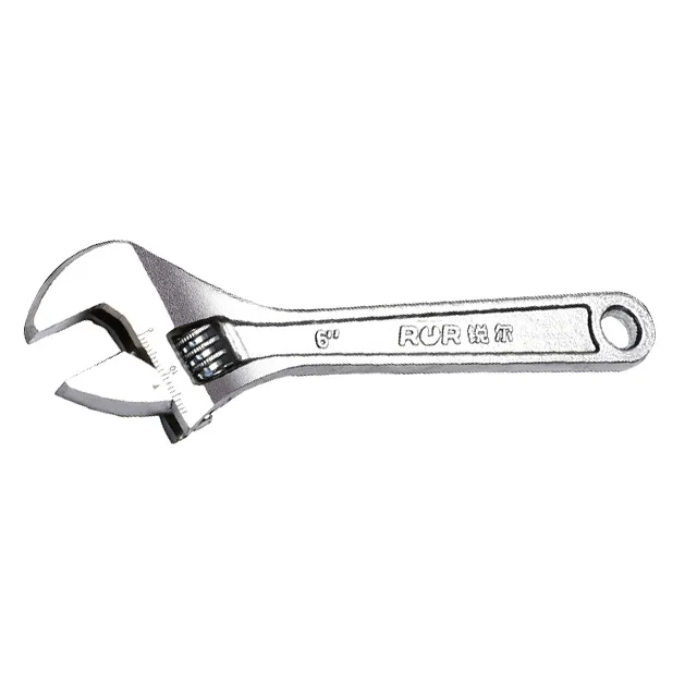 Hardware tools chromed surface wrench spanner adjustable with Wide Caliber Opening