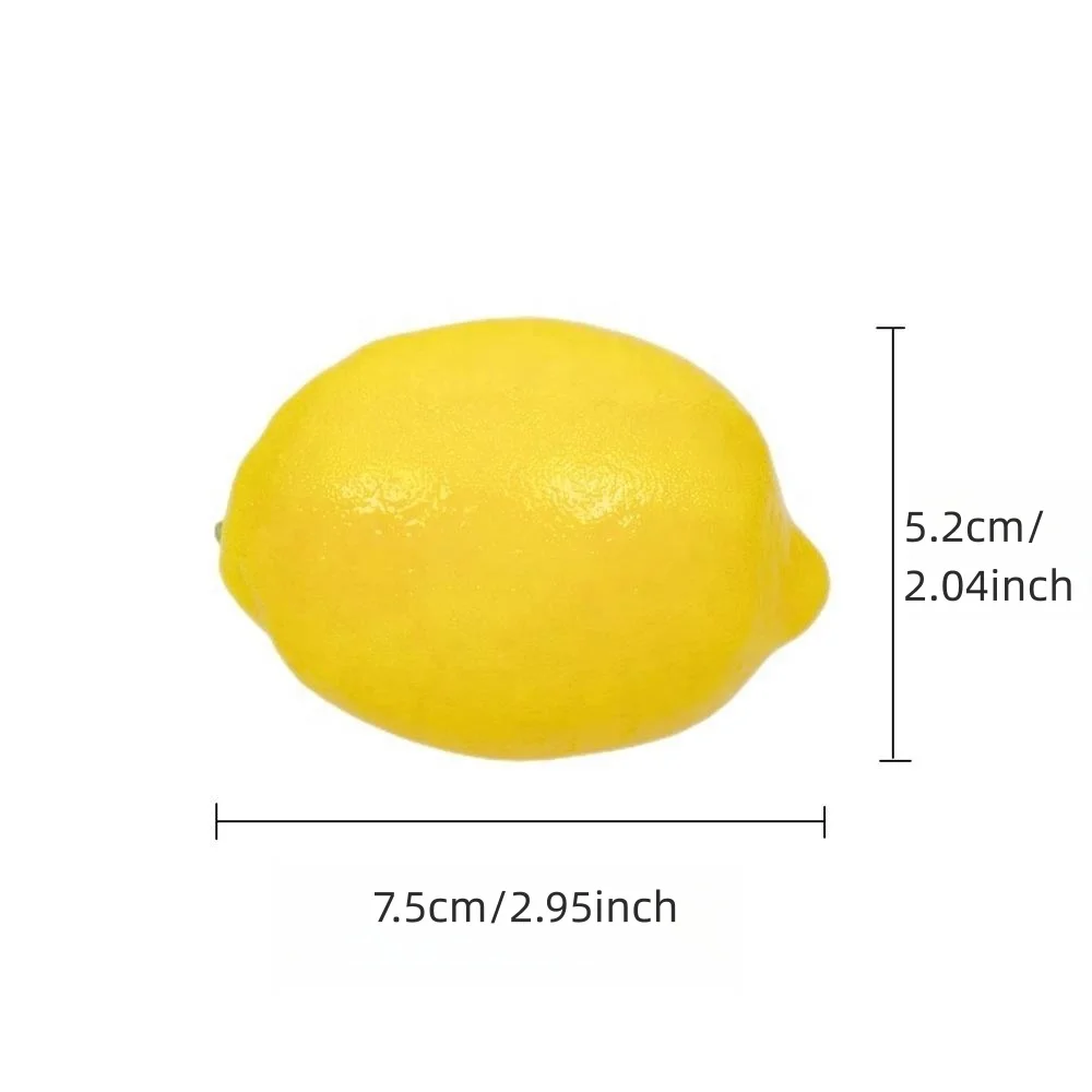 Wholesale Yellow Green Color Artificial Foam Lemon For Teaching Photography Props Home Decoration Artificial Fruit Hot sales